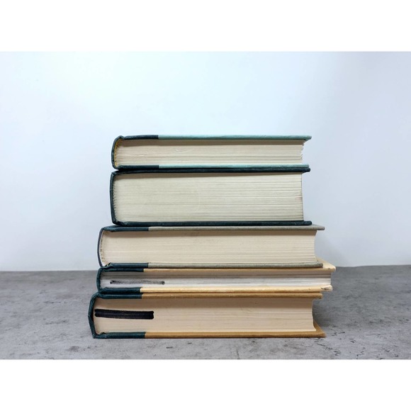 Book decor, teal blue-green decorative books for home decor, staging and props - Picture 8 of 10